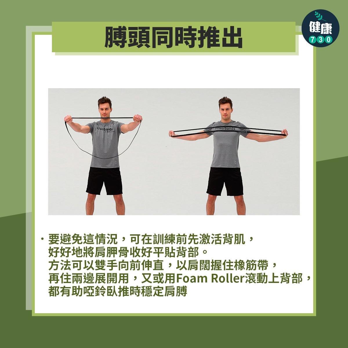 健身啞鈴臥推注意事項。(am730製圖)