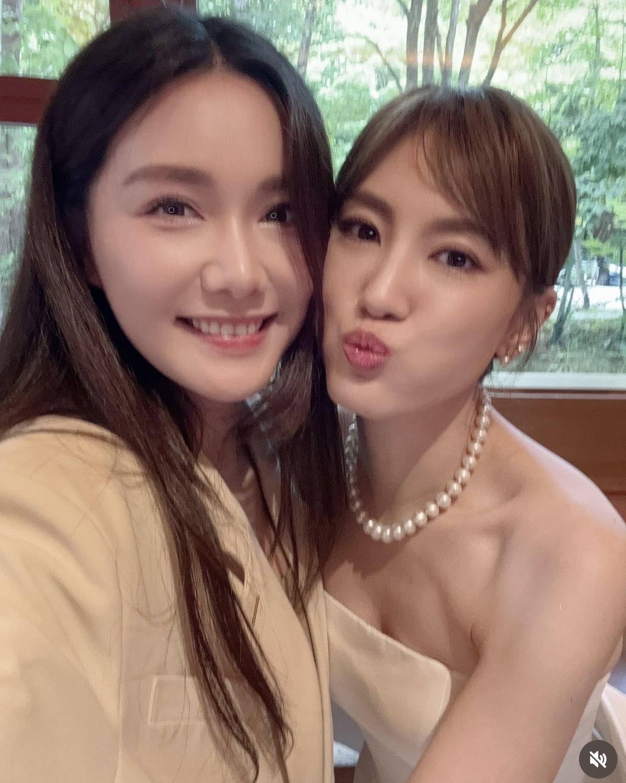 湯洛雯出席蔣家旻婚禮 。