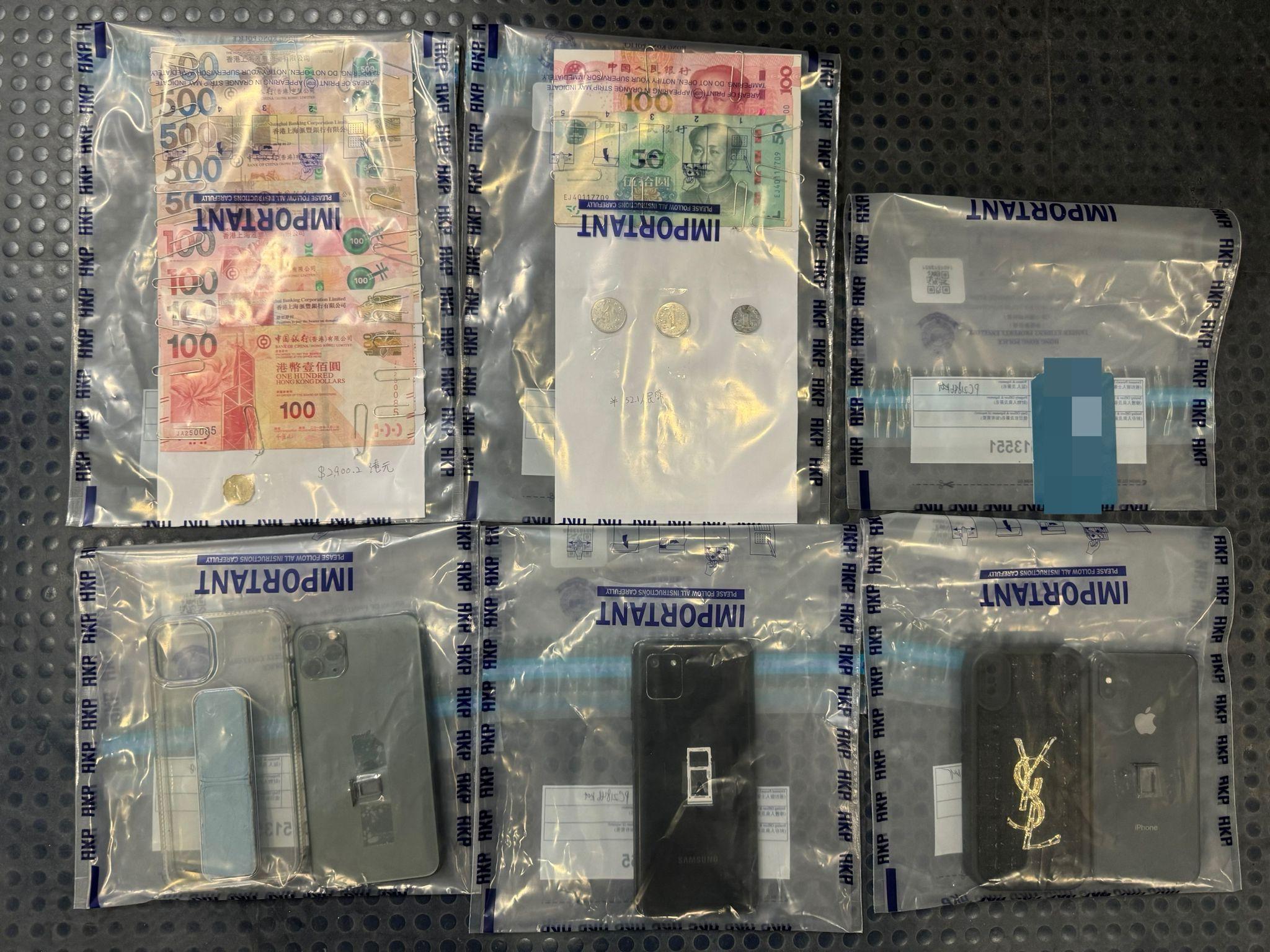 葵青警區打擊區內賣淫活動,2女子於酒店被捕。(警方圖片)