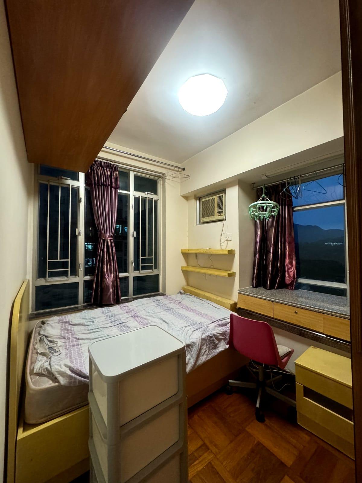 單位為兩房間隔,其中一間房設兩邊窗,通爽開揚。(代理提供)