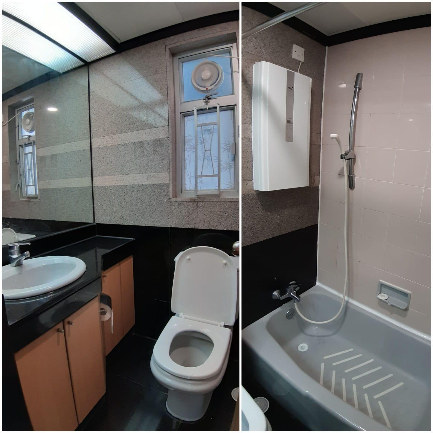 浴室為原裝,企理整潔。(代理提供)