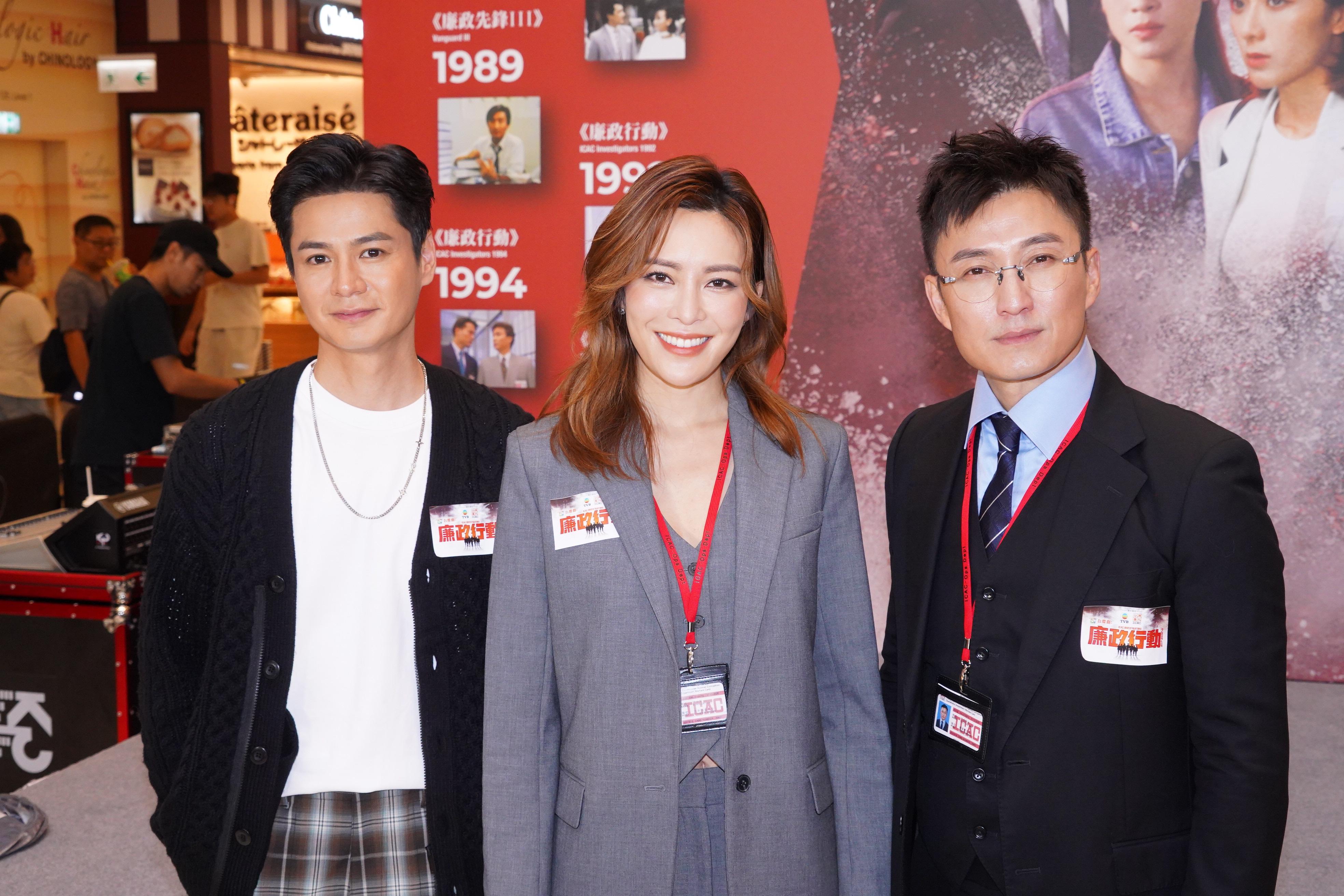 張曦雯在劇中扮演孕婦,陳山聰笑謂以為自己是經手人,但原來不是。