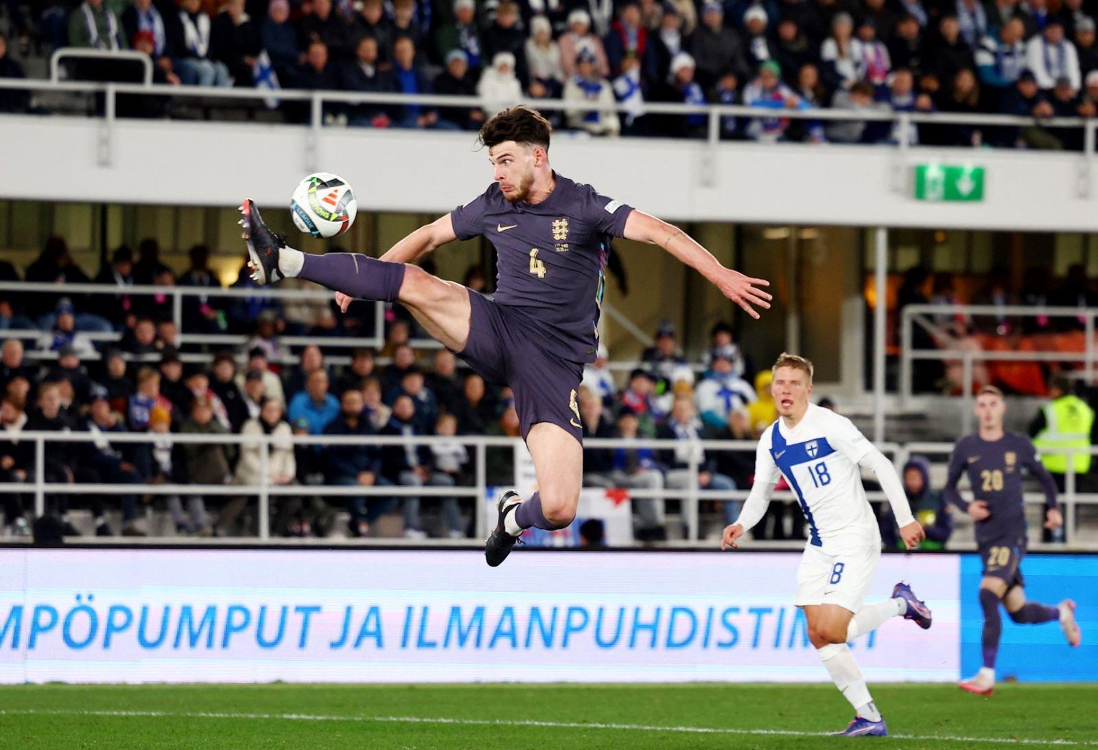 歐國聯|賴斯為英格蘭累積取得5個入球。(路透社)