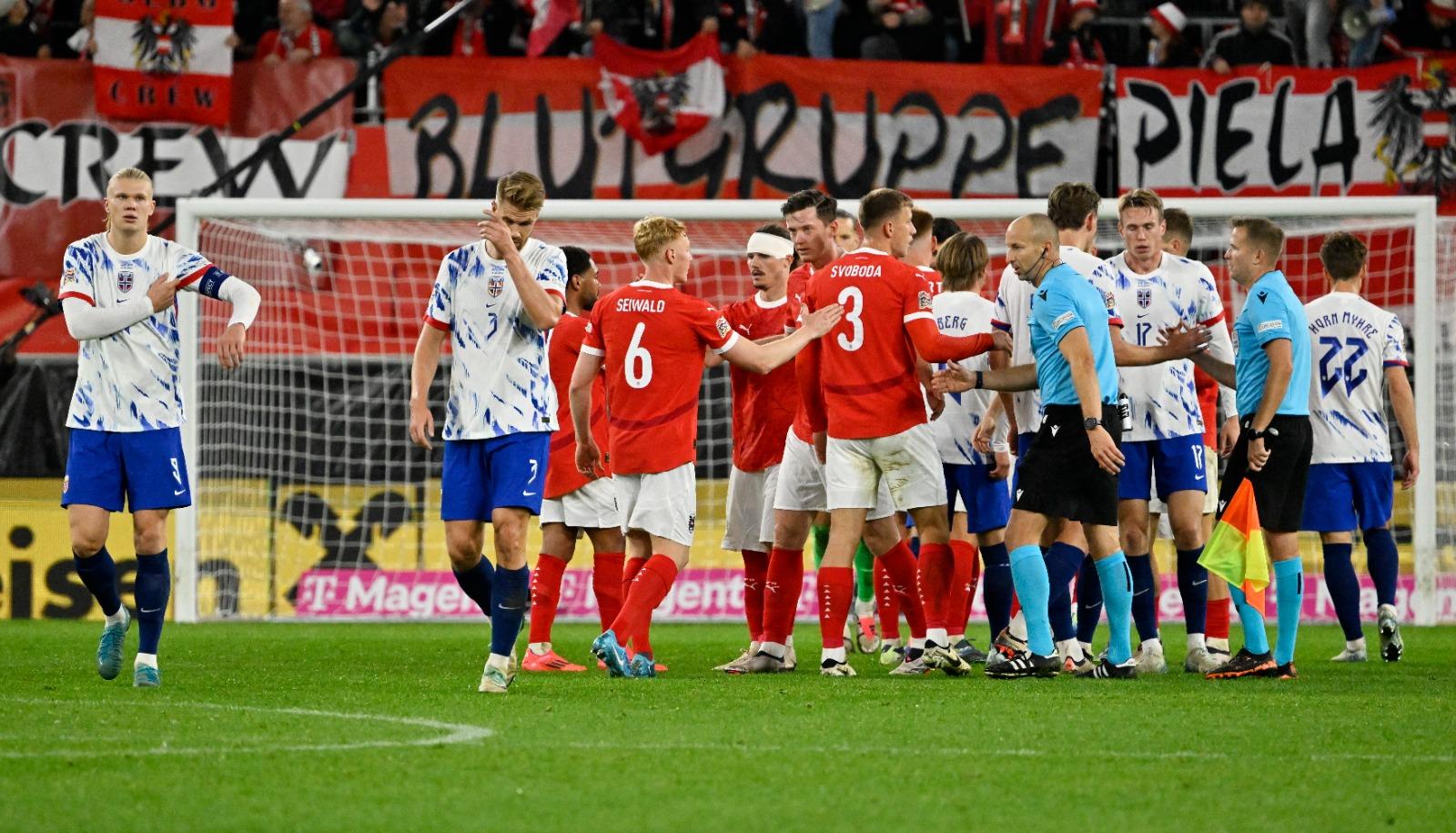 挪威與奧地利在歐國聯小組同得7分。(路透社)