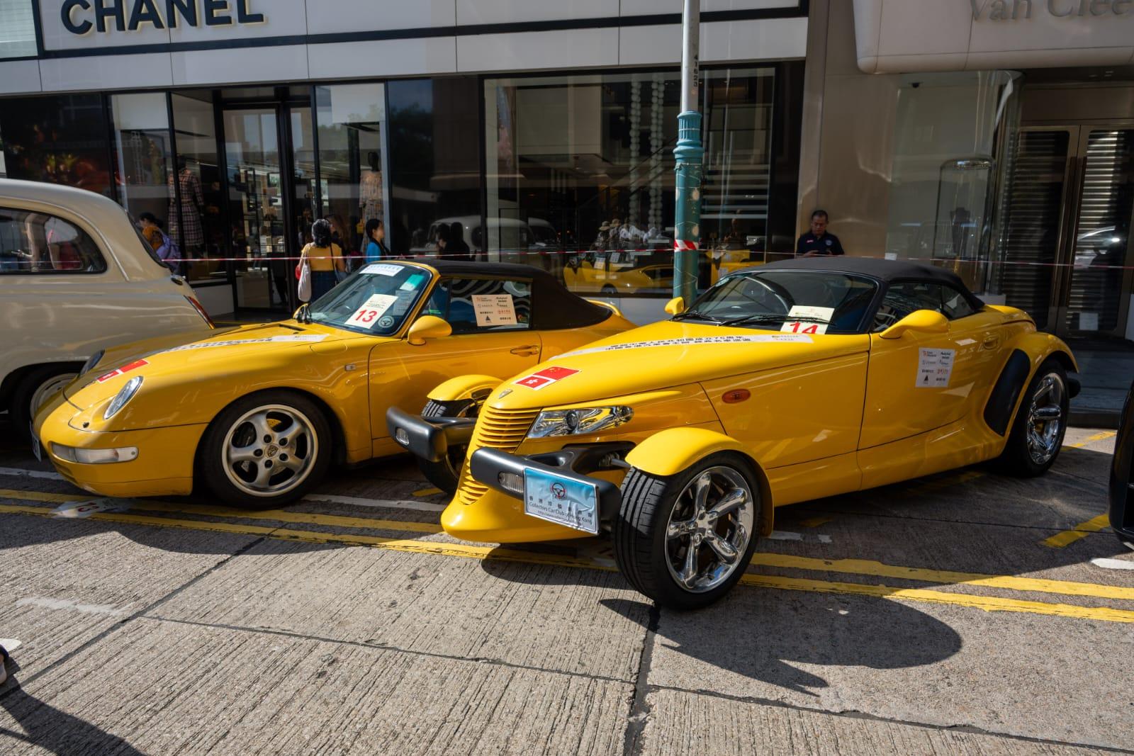 75輛名車巡遊賀國慶。(陳奕釗攝)