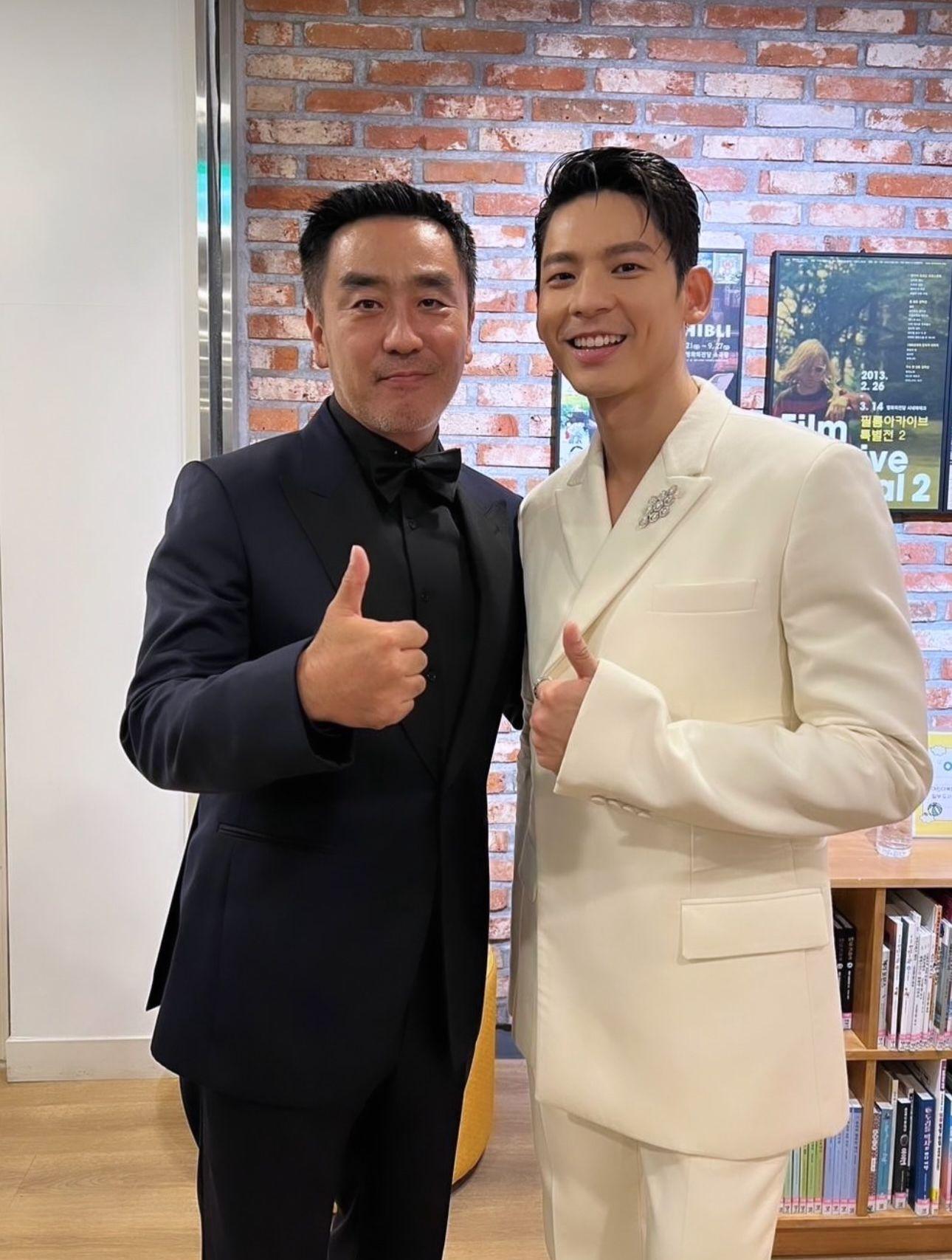 林柏宏有幸跟柳承龍見面。