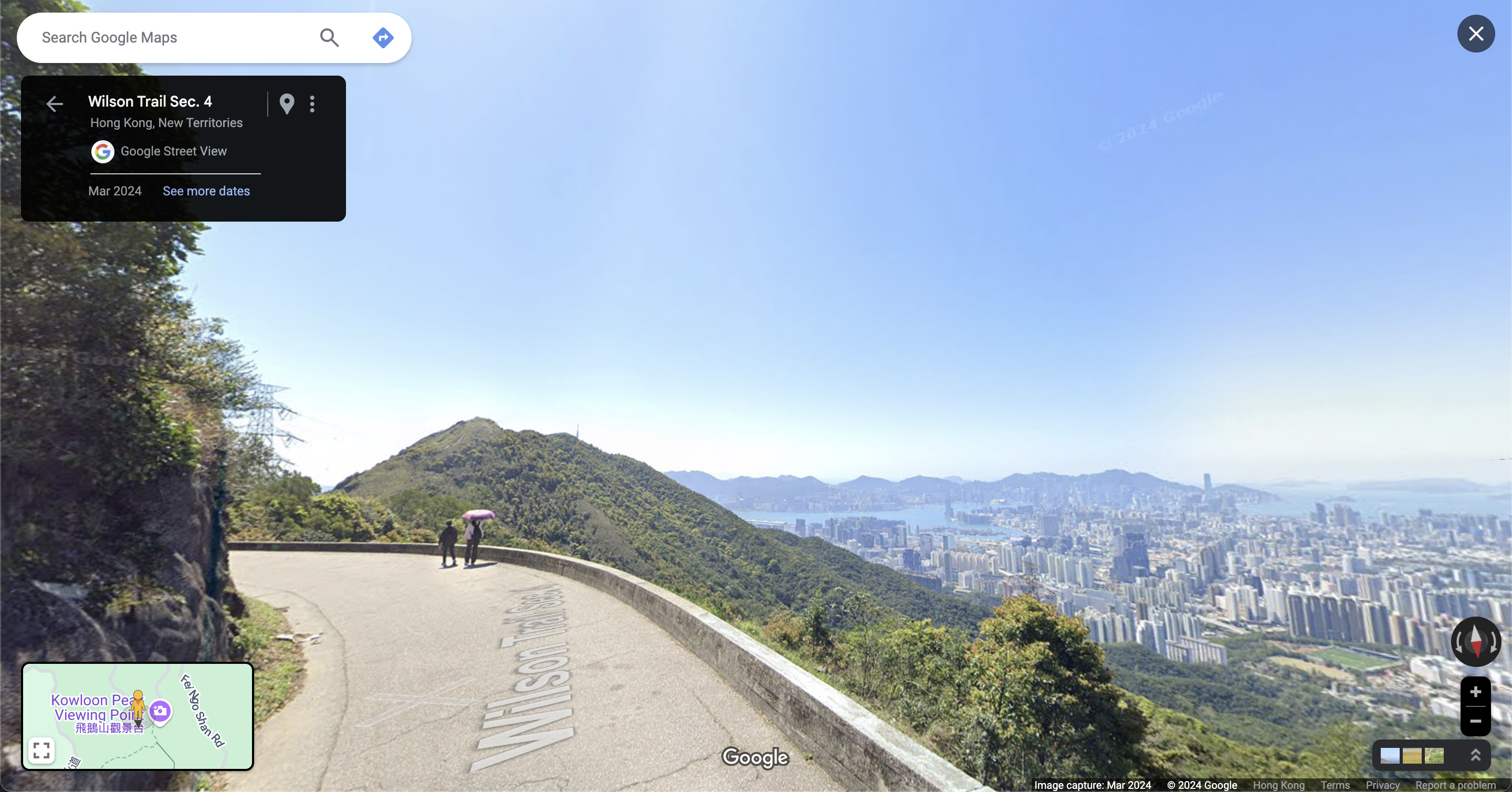 Google Maps新功能|在衛奕信徑第四段上,欣賞自然景觀。
