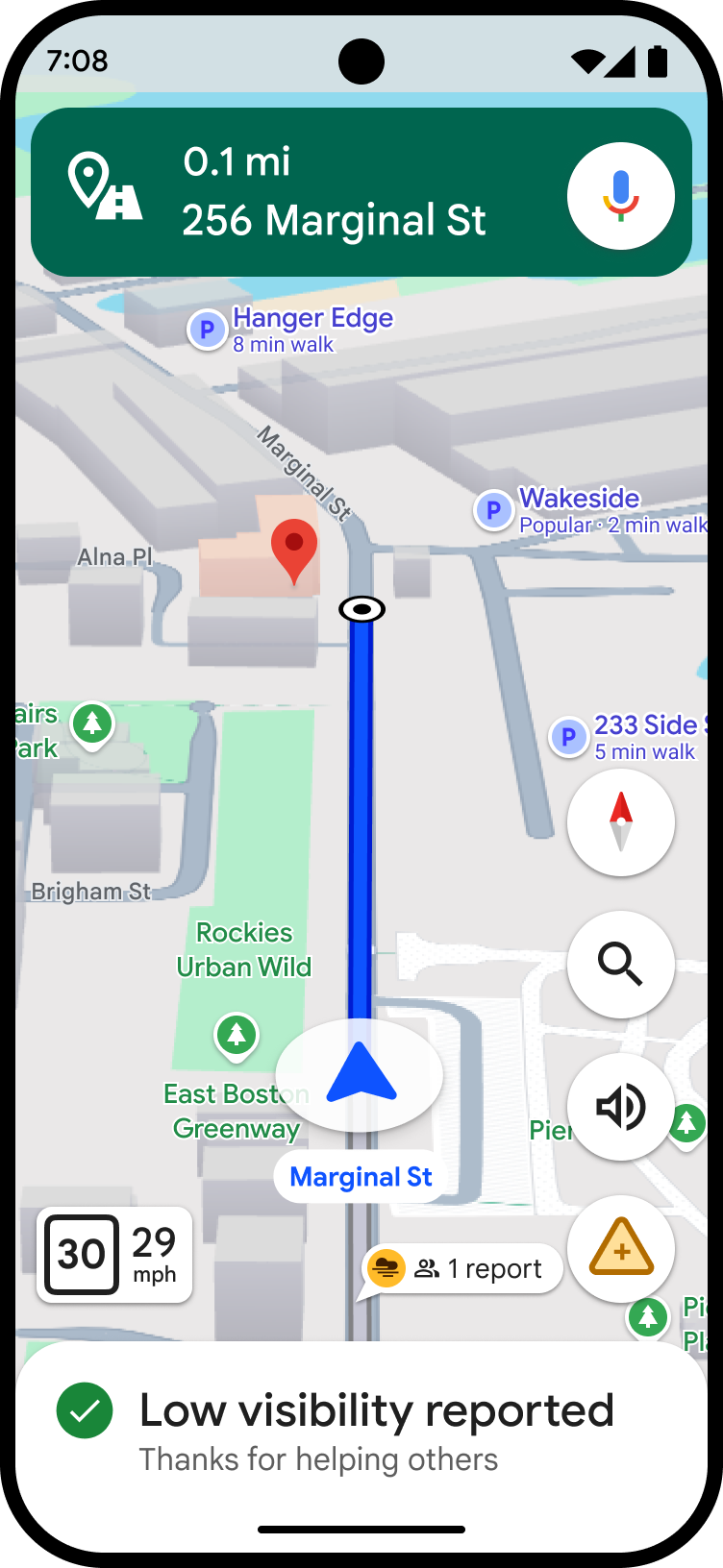 Google Maps新功能|新增因各種天氣造成的道路狀況。