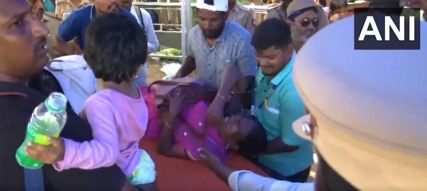 會場有婦女不適送院。(互聯網)