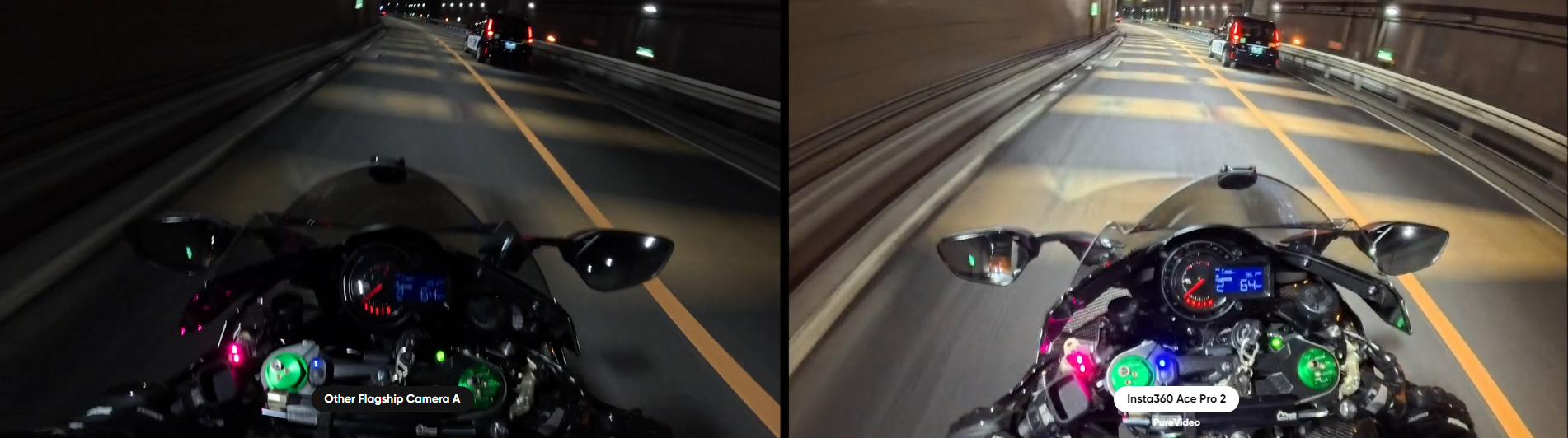 Insta360 Ace Pro 2在低光下表現相當不錯。