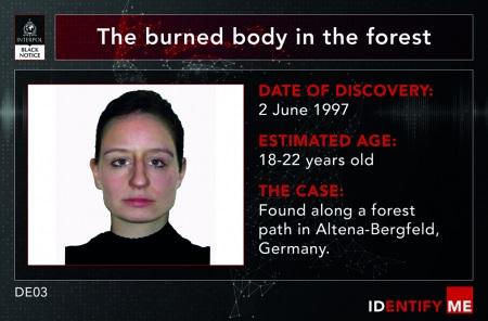 國際刑警「Identify Me」行動公布的女性受害者資訊。(互聯網)