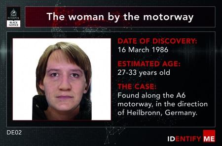 國際刑警「Identify Me」行動公布的女性受害者資訊。(互聯網)