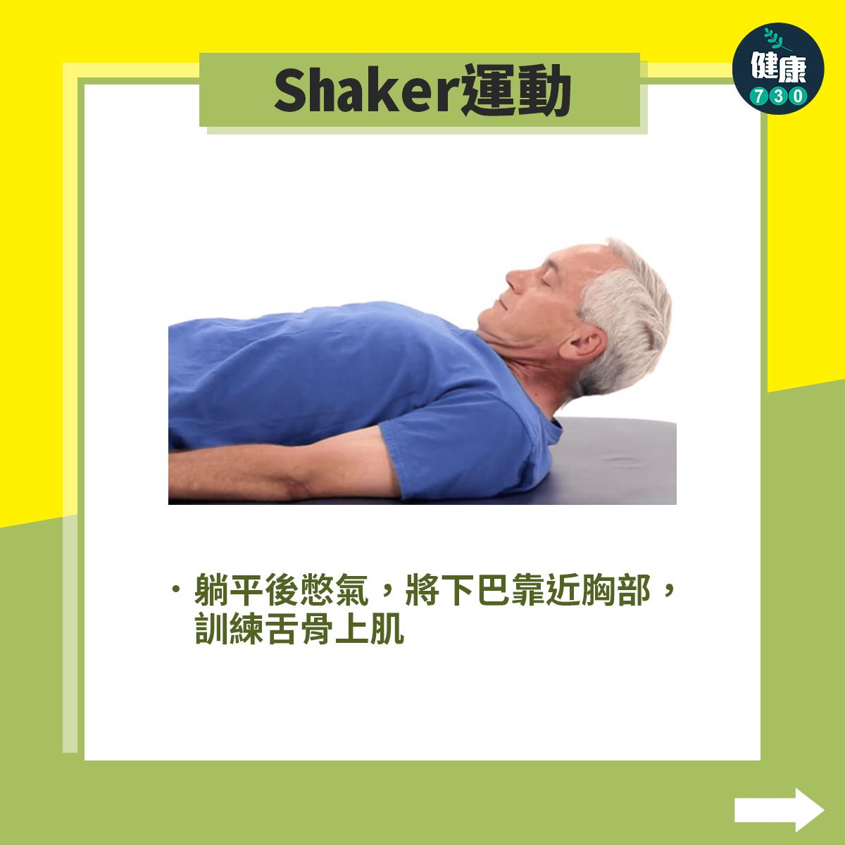 中風復健運動改善吞嚥困難|Shaker運動(am730製圖)