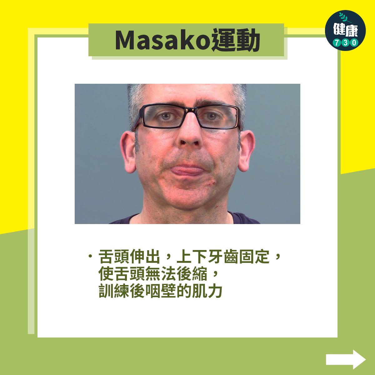 中風復健運動改善吞嚥困難|Masako運動(am730製圖)