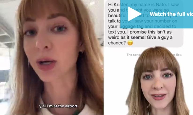 克里斯滕拍片分享遇上機場跟蹤狂的經歷。(互聯網)