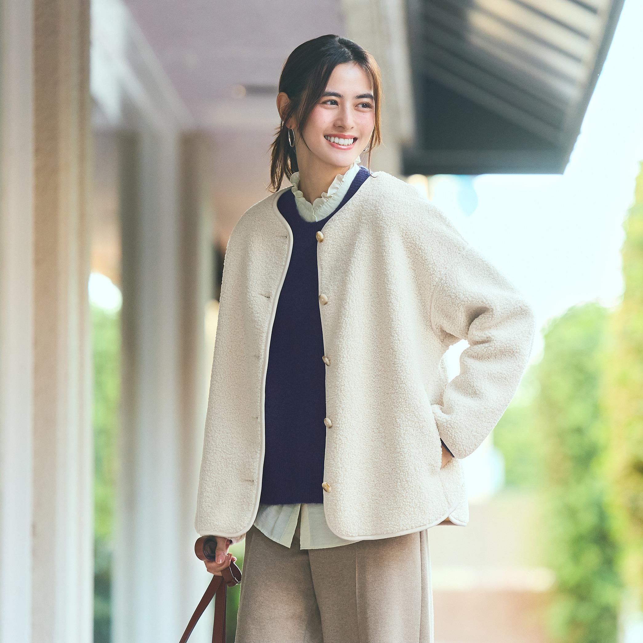 女裝 厚搖粒絨寬鬆針織外套感謝價格$199 (原價$249)