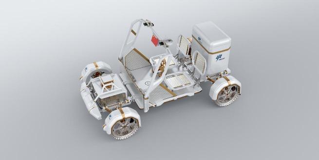 中國載人月球車方案二效果圖。(圖片來源:中國載人航天辦公室)