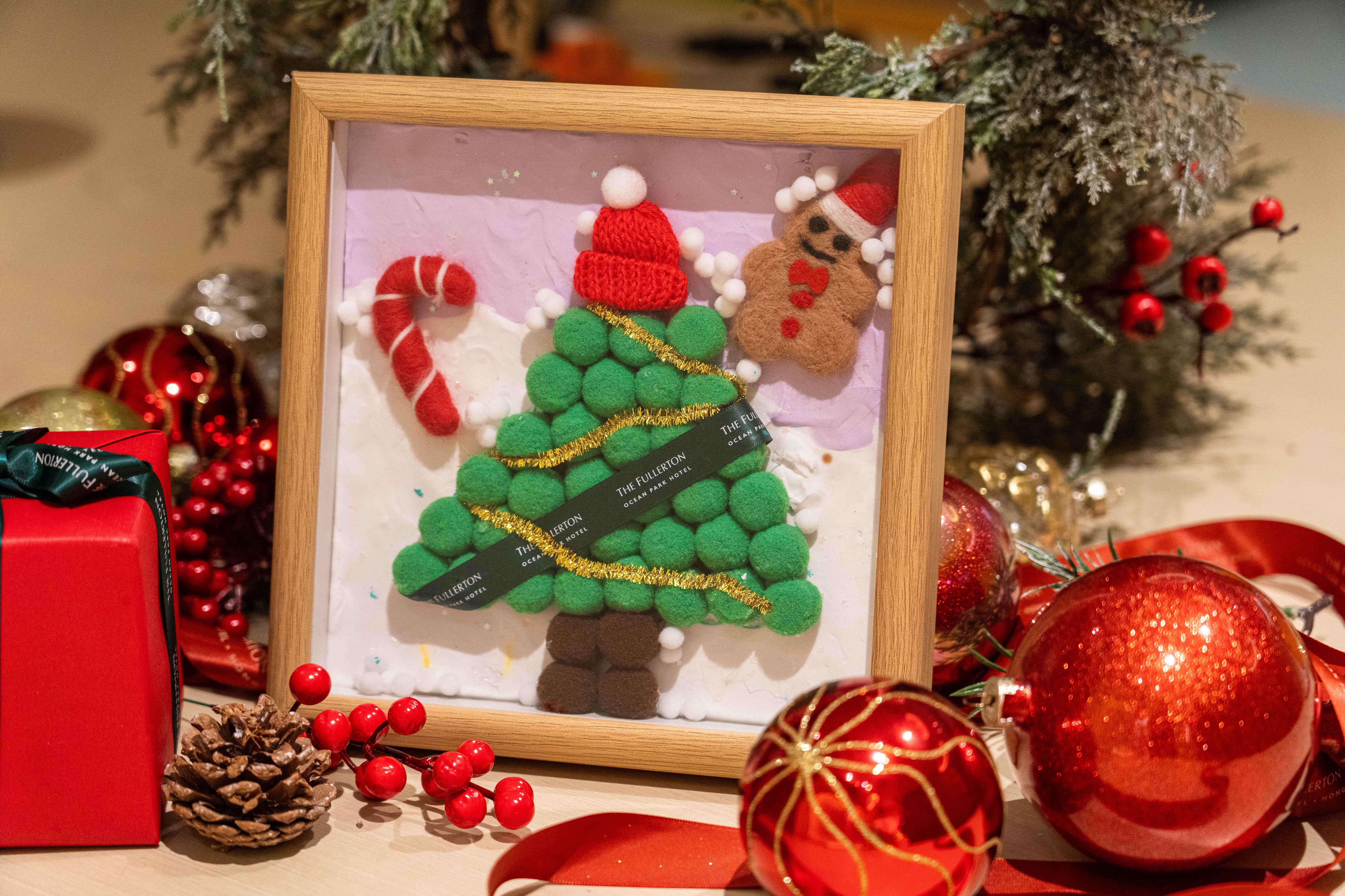 聖誕毛球創意畫框