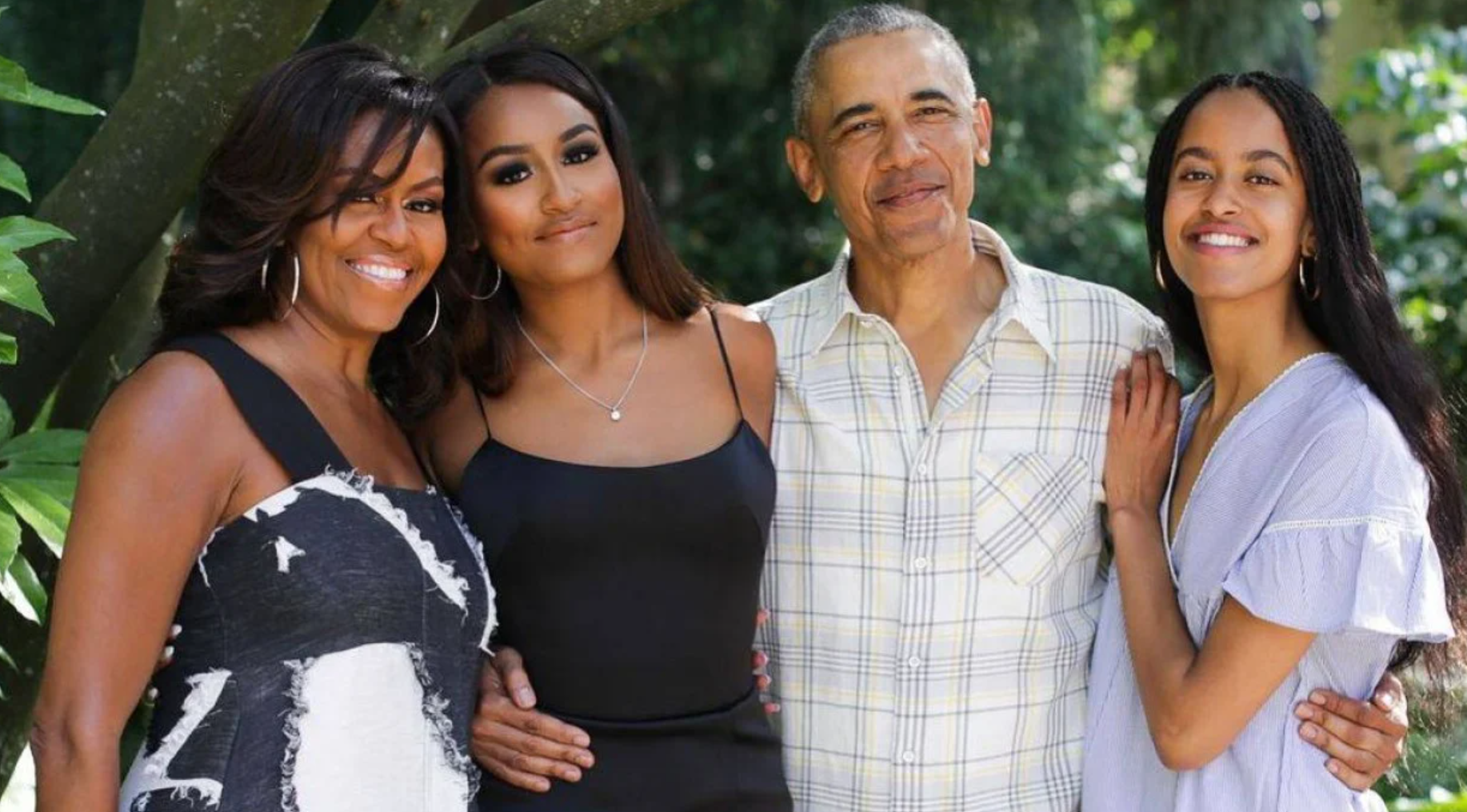 奧巴馬及米歇爾育有兩名女兒(資料圖片)