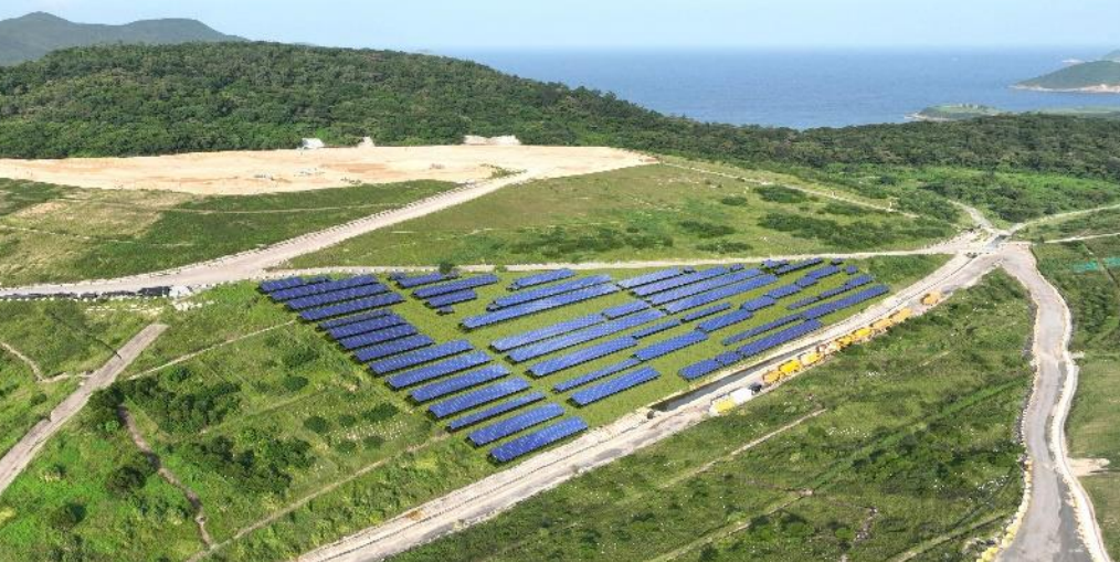 太陽能發電場的效果圖。