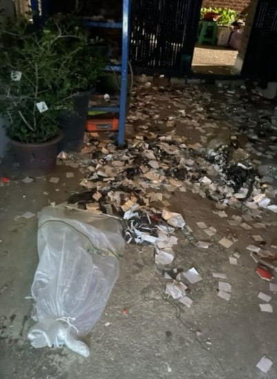 北韓向南韓發放的垃圾氣球。(資料圖片)