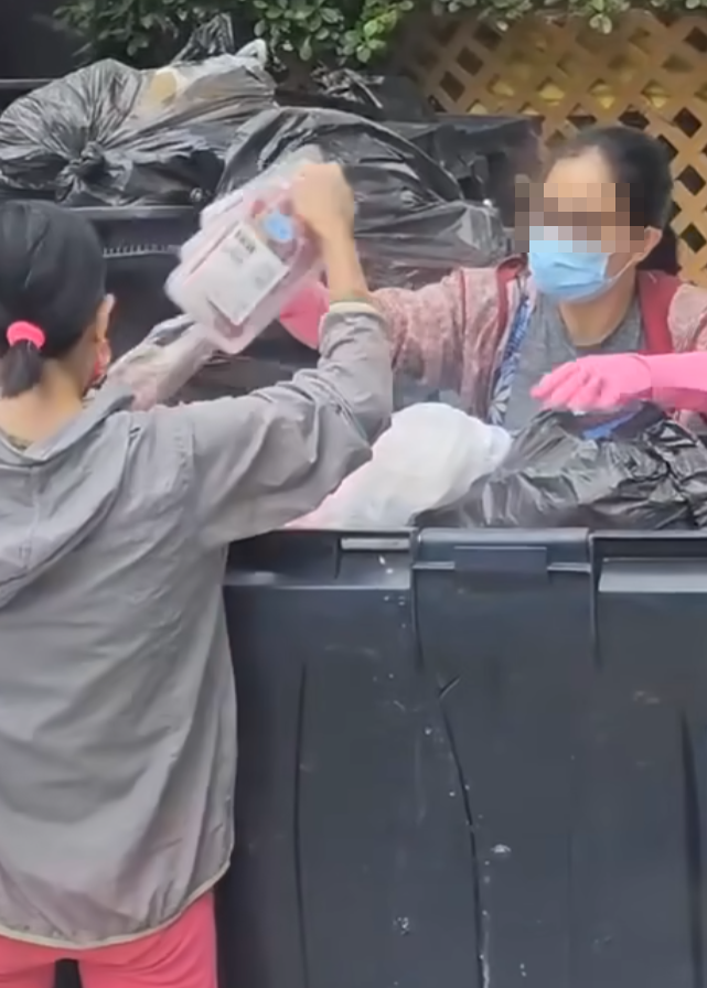港島一個垃圾站,有三名外籍女子摷一個大型垃圾箱,從中擸走大批「過期肉」滿載而歸,拍片的目擊者猜測她們是外傭,稱:「唔係咁X樣買餸呀嘛?」。facebook群組「聘請工人姐姐關注組」