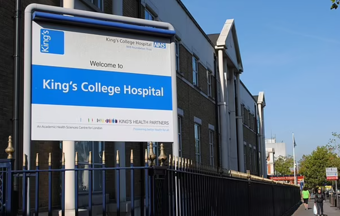 女童在國王學院醫院死亡。(互聯網)