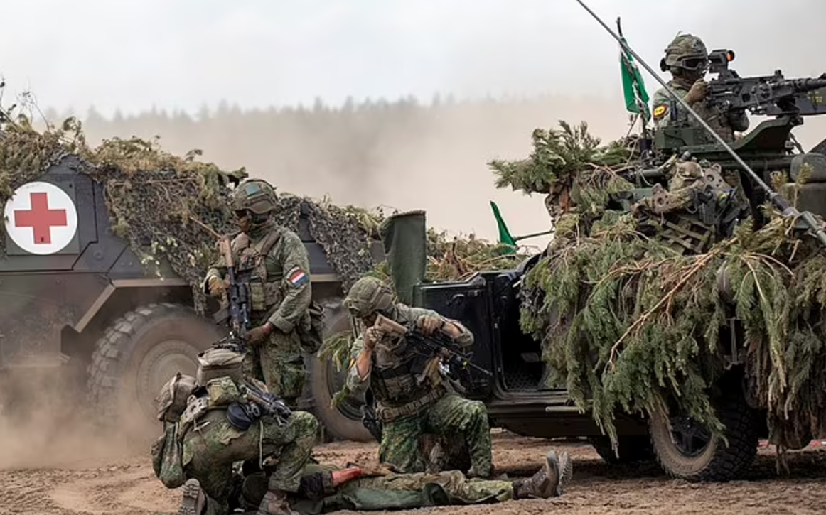 德軍過去的軍事演習。(美聯社資料圖片)