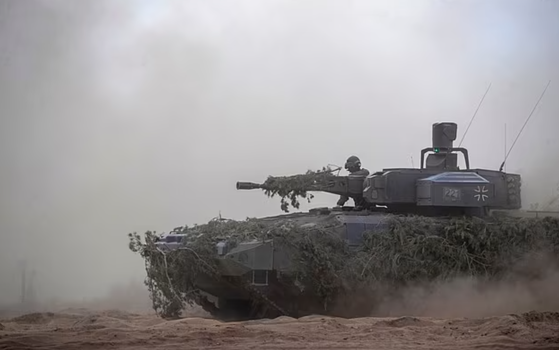 德軍軍事演習。(美聯社)