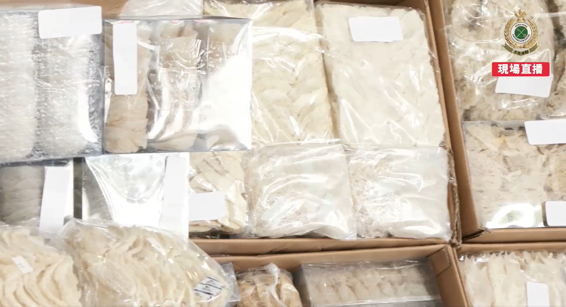 落馬洲口岸貨車涉走私3200萬元燕窩 海關拘58歲司機(海關Facebook直播)