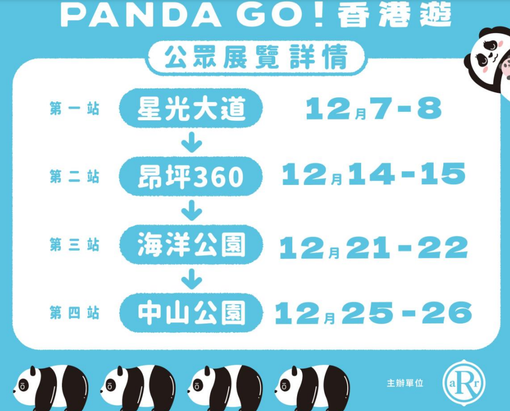 主辦單位表示,會將8款大熊貓造型,組合為2500隻大熊貓雕塑,先後置於特色地標向公眾展示。(主辦單位提供)