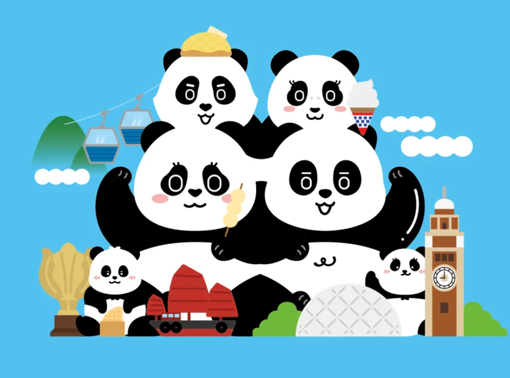 主辦單位表示,會將8款大熊貓造型,組合為2500隻大熊貓雕塑,先後置於特色地標向公眾展示。(主辦單位提供)