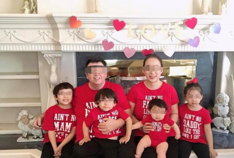 張女跟丈夫育有4名子女。(互聯網)