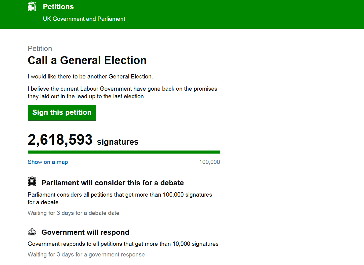 聯署人數已增至逾261萬。(互聯網)