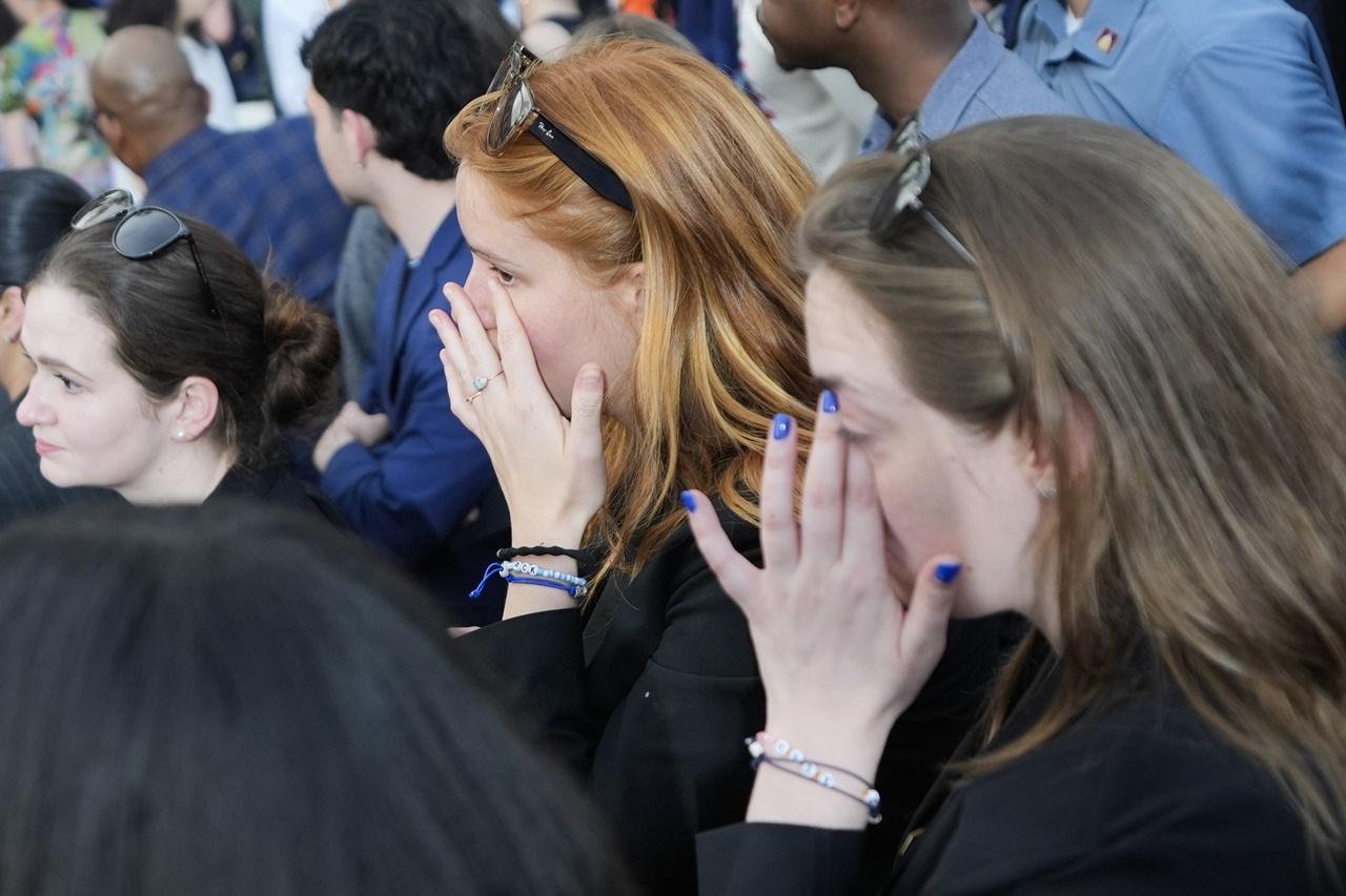 賀錦麗到位於華盛頓特區的母校霍華德大學發表講話,正式承認敗選。(AP)