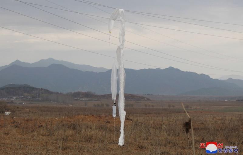 金與正狠批這些「韓國的垃圾」完全無視北韓多次警告,對北韓領土造成污染。(朝中社)