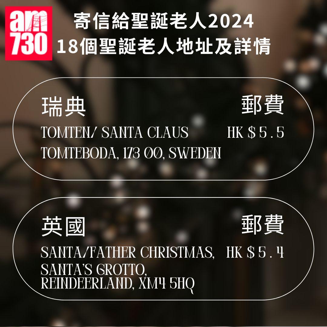 寄信給聖誕老人2024|18個聖誕老人地址及詳情