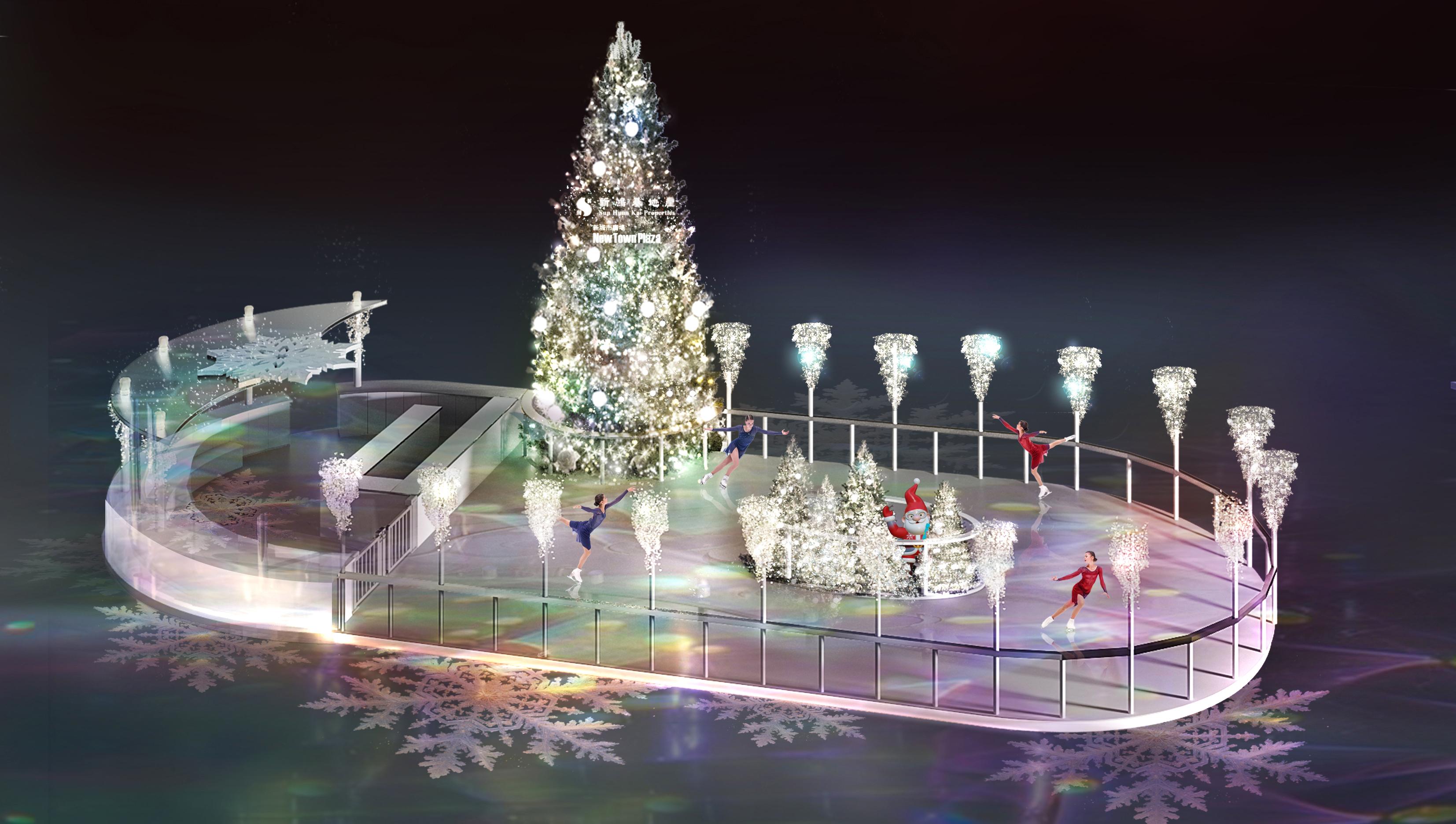 「聖誕夢幻國度」_二千呎室內飄雪光影溜冰場