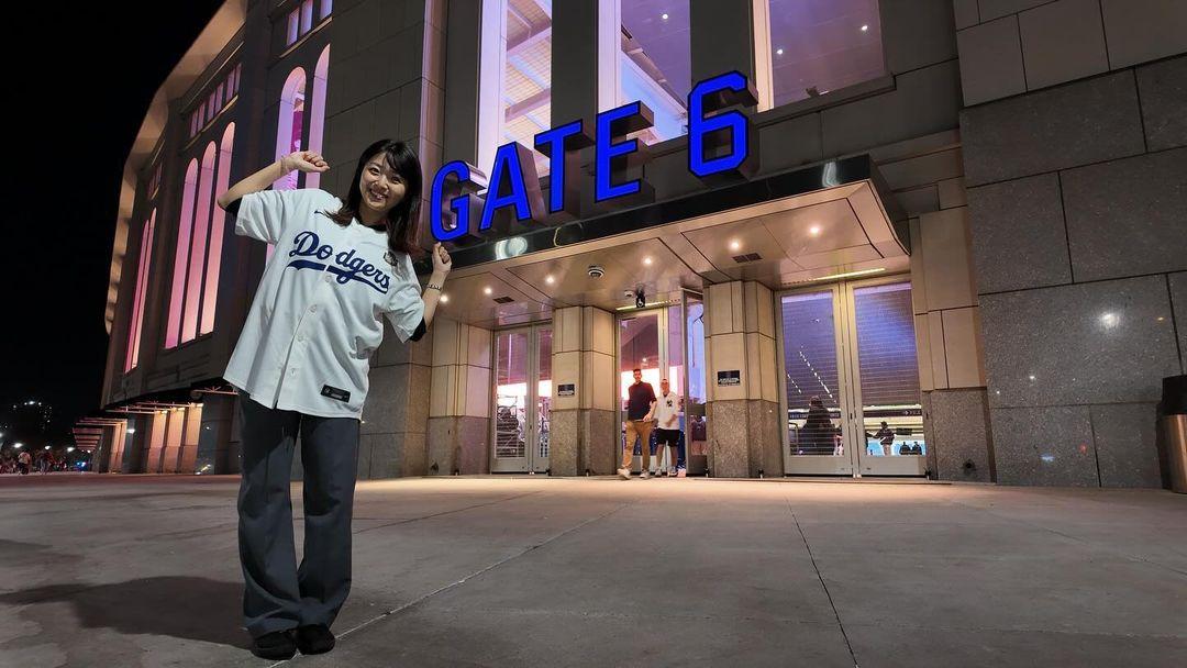 日本女記者黑木千晶早前到訪大谷翔莖平效力的洛杉磯道奇。