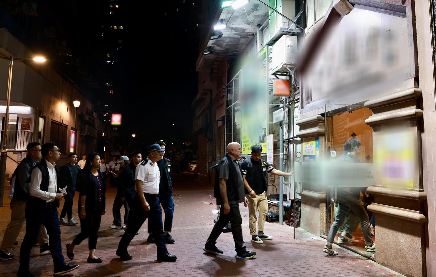 新界北總區刑事總部聯同新界北各區機動部隊及交通部展開一連四日「犁庭掃穴」反三合會行動,打擊三合會活動及氣燄(警方FB)