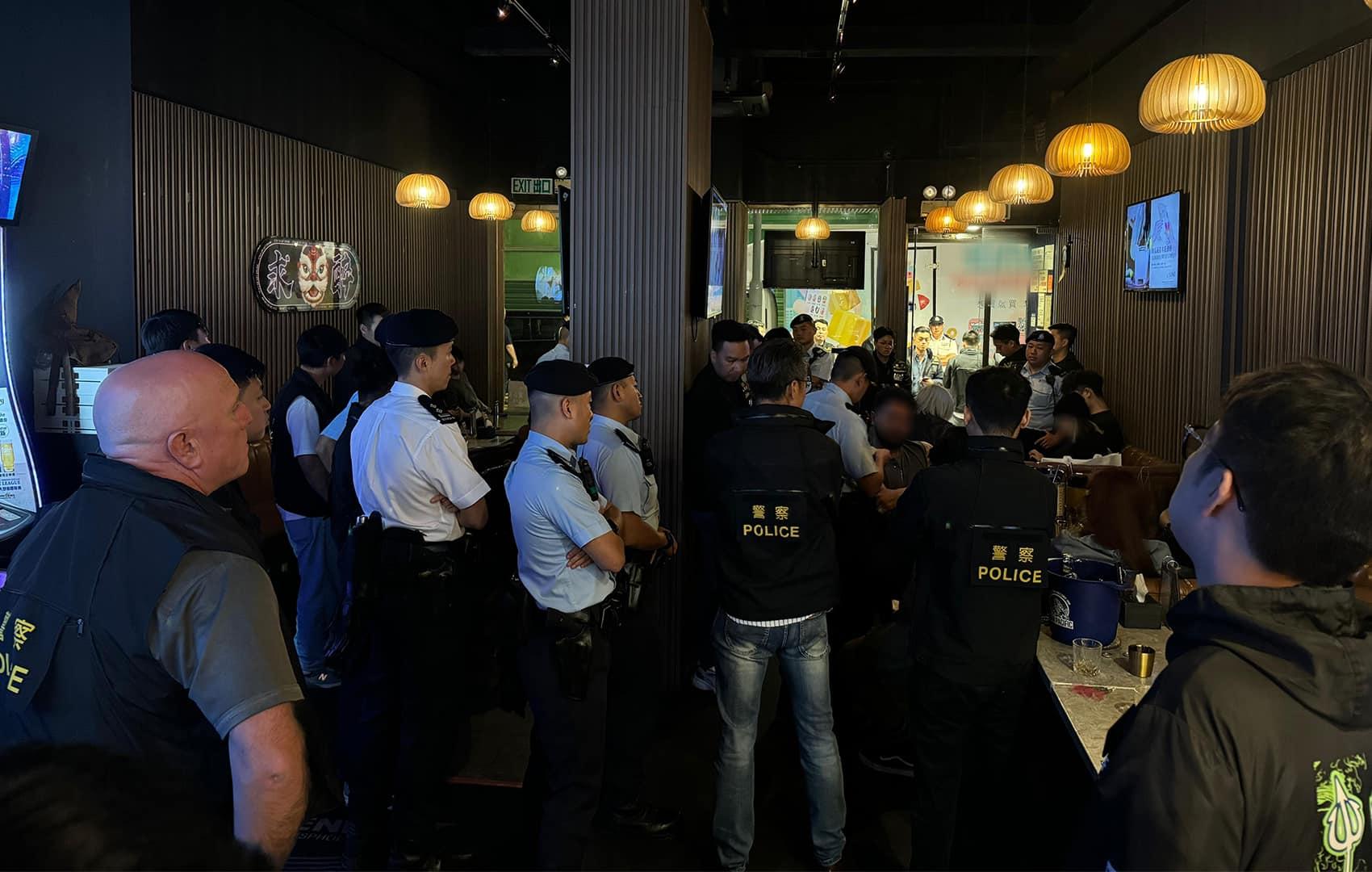 新界北總區刑事總部聯同新界北各區機動部隊及交通部展開一連四日「犁庭掃穴」反三合會行動,打擊三合會活動及氣燄(警方FB)