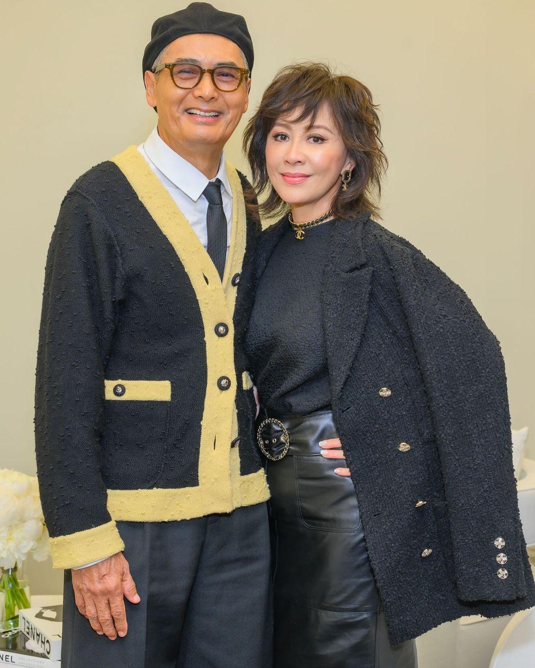 劉嘉玲上載與發哥的合照。