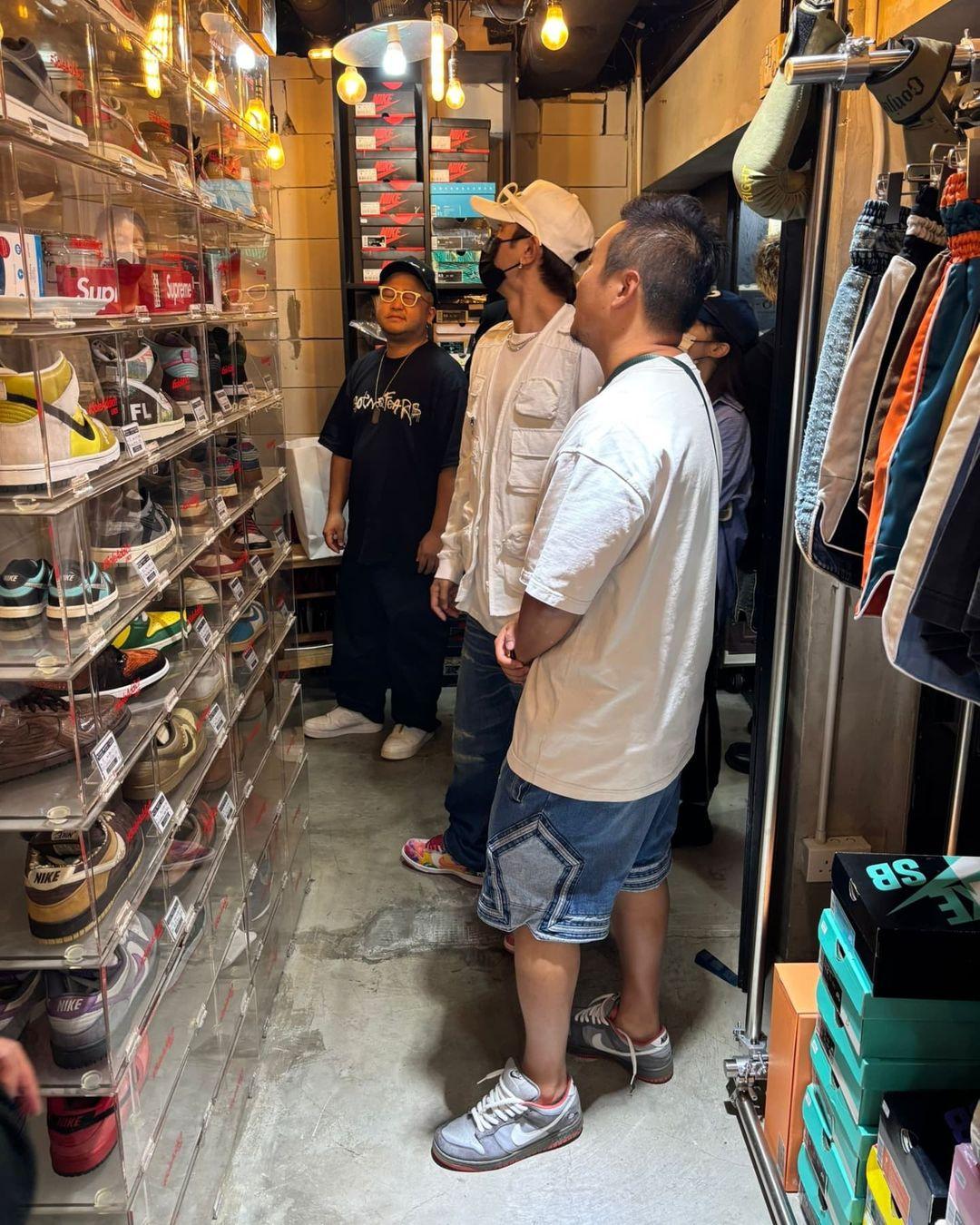 羅志祥到先達睇衫睇波鞋。(網上圖片)