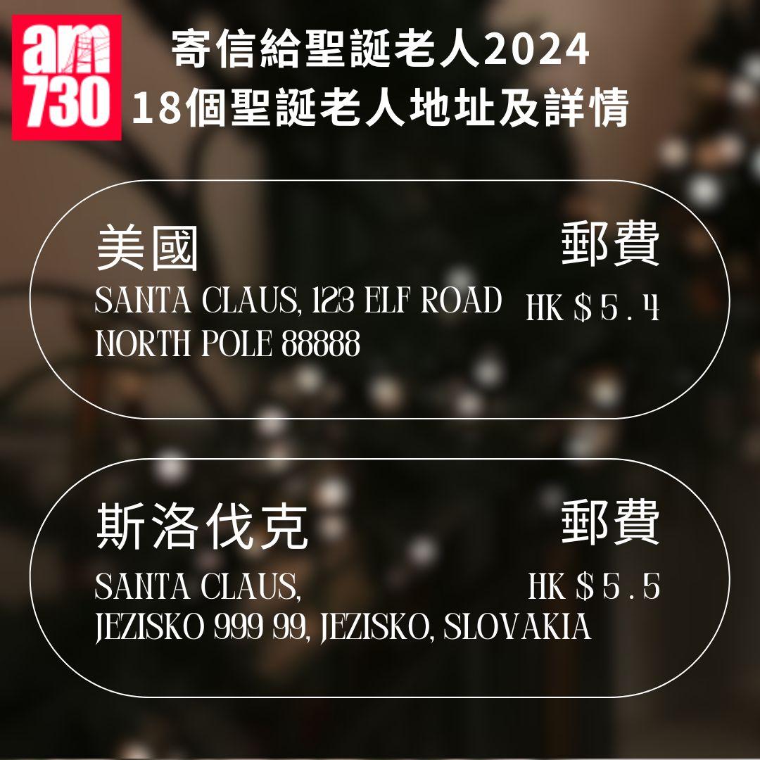寄信給聖誕老人2024|18個聖誕老人地址及詳情