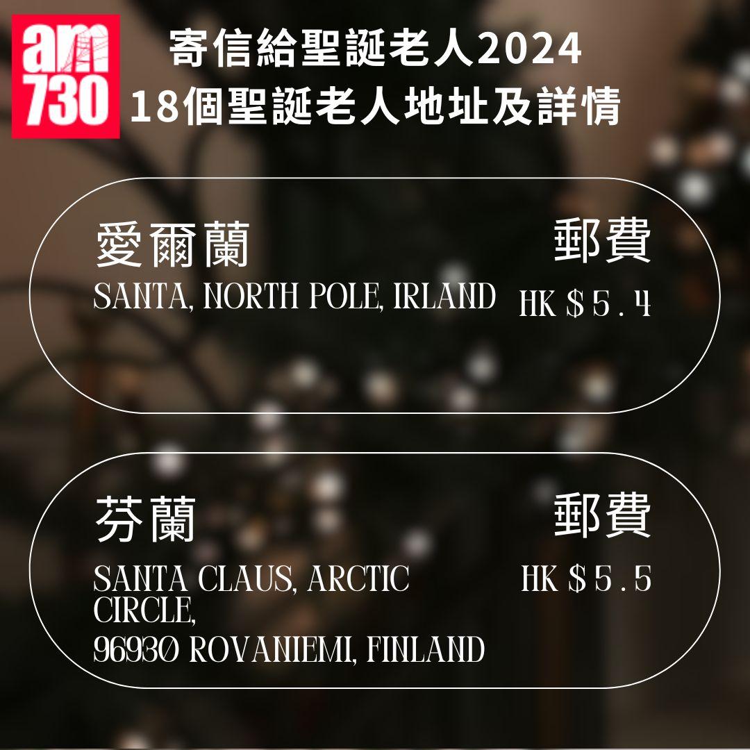 寄信給聖誕老人2024|18個聖誕老人地址及詳情