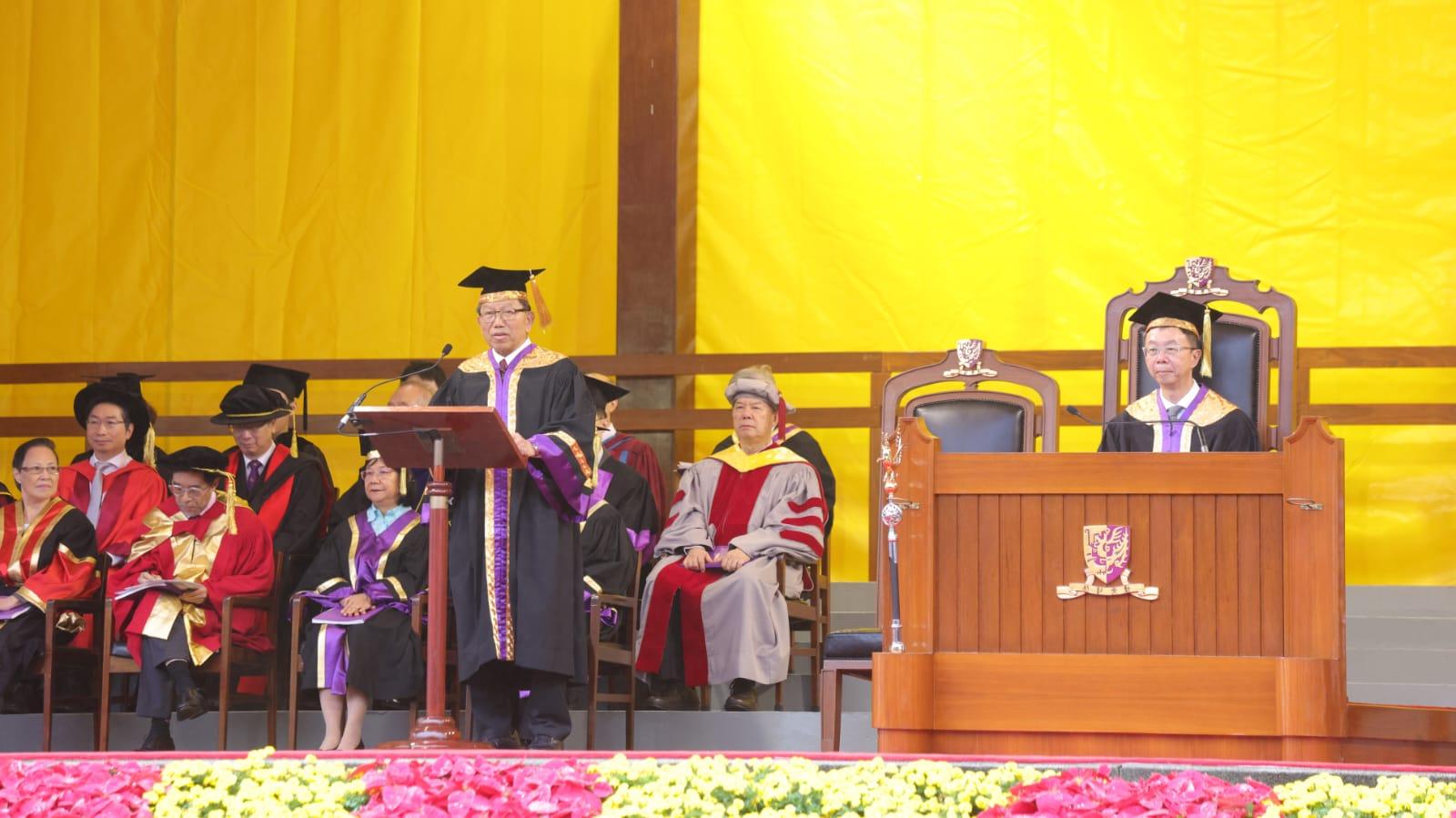 段崇智感恩能夠服務中大。(吳康琦攝)