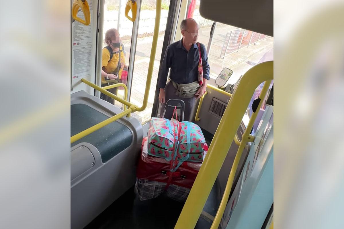 中年漢揚言「好啊好啊,報(警)啦」。(網民Ka Chun@FB群組「香港突發事故報料區及討論區」)