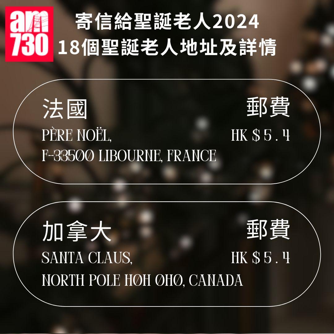 寄信給聖誕老人2024|18個聖誕老人地址及詳情
