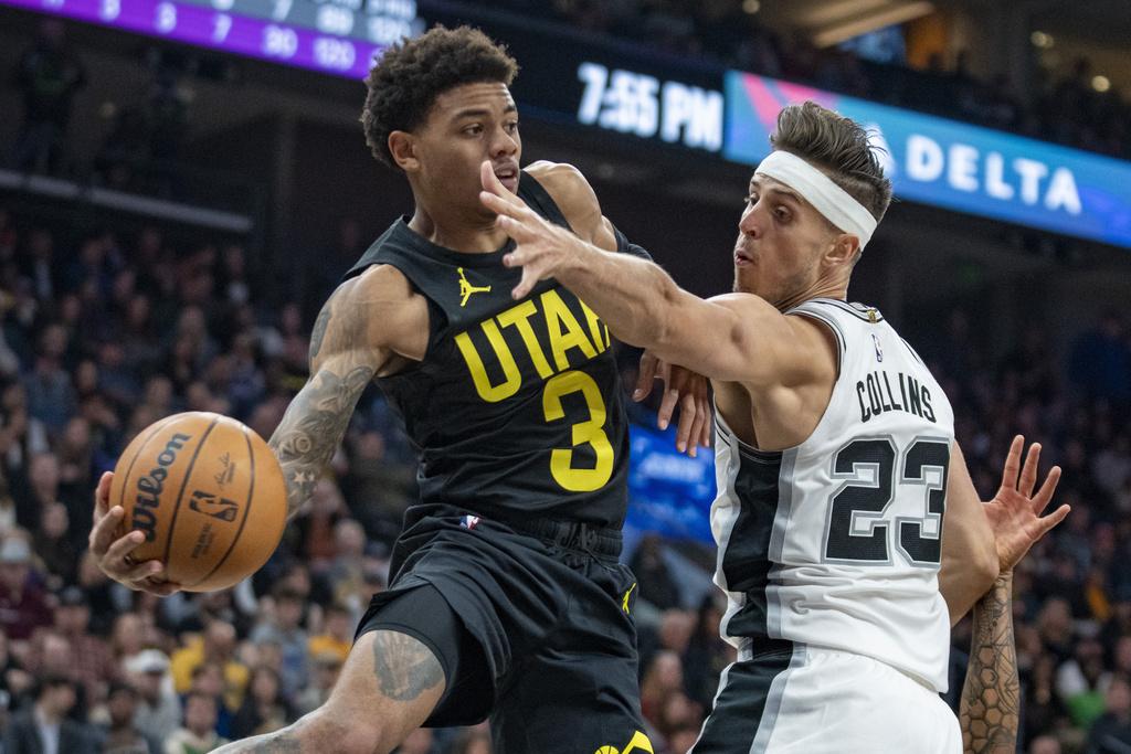 馬刺106:88擊敗爵士。(美聯社)