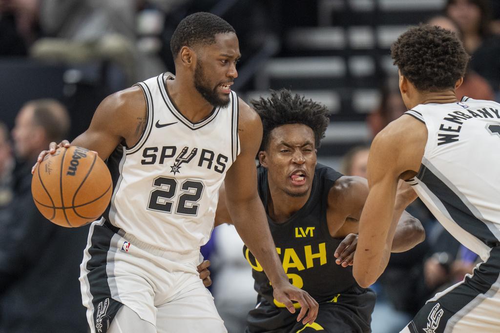 馬刺106:88擊敗爵士。(美聯社)